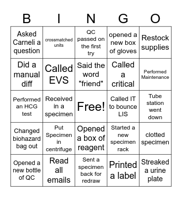 LAB WEEK 2025 Bingo Card