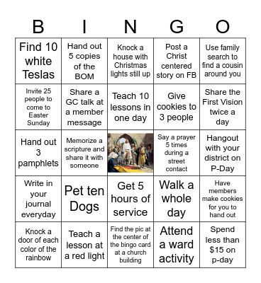 WOODS CROSS BINGO Card