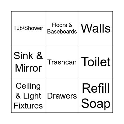 Boys' Bathroom Bingo Card