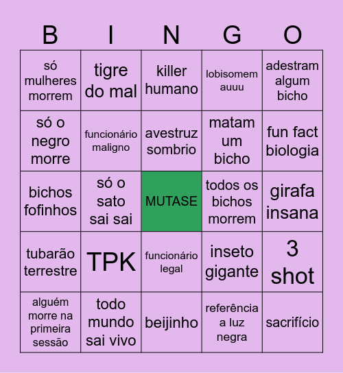 MUTASE Bingo Card