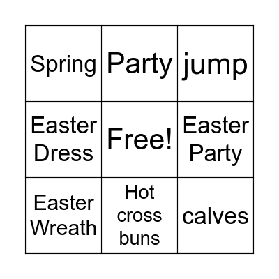 Easter Bingo Card