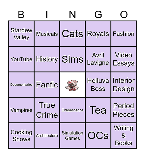 How Many Interests/Likes Do You Share With Dreamer Bingo Card