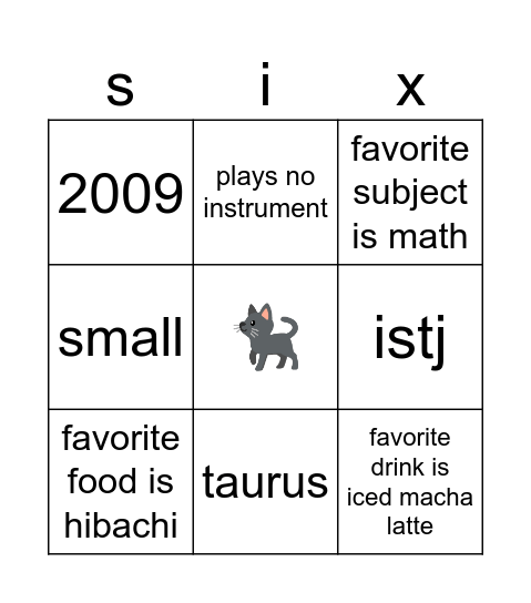 roman Bingo Card
