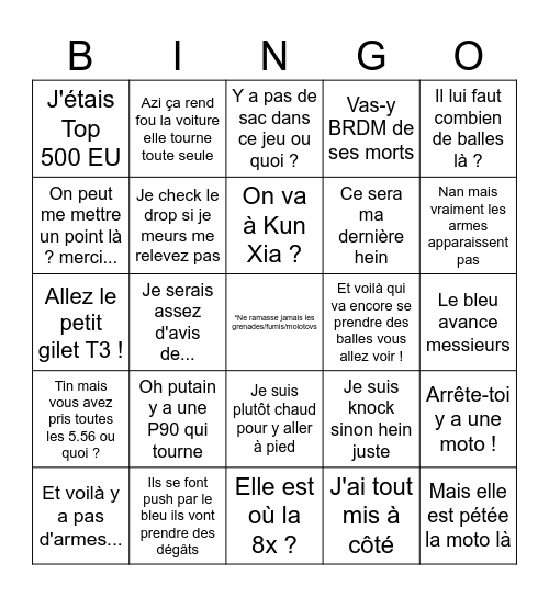 DarkBingo Card