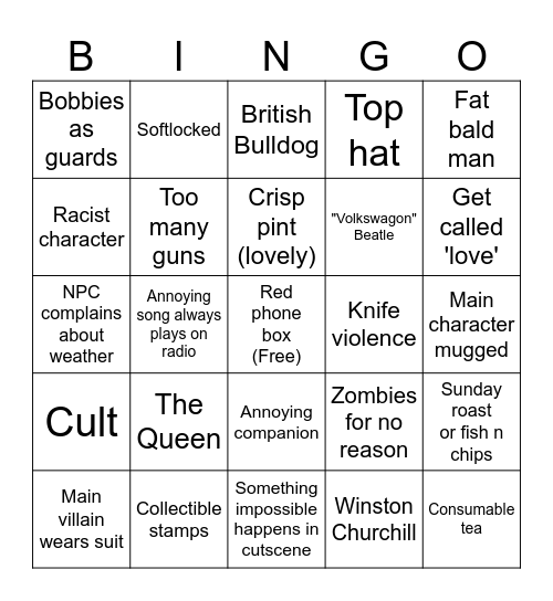 Atomfall bingo Card