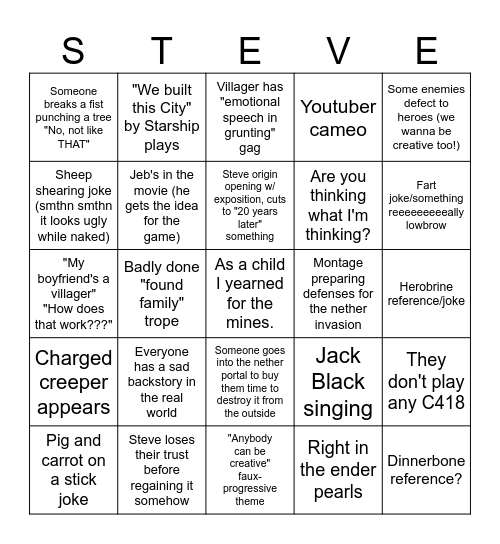 She Mine on my Craft till I Bingo Card