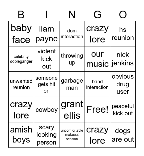 mar 29 Bingo Card