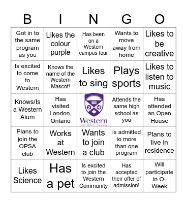 FIND SOMEONE WHO... Bingo Card