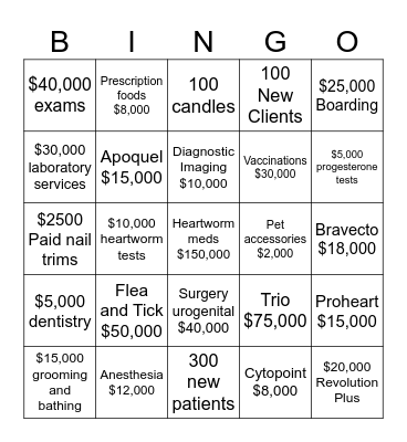 April HW Bingo Card