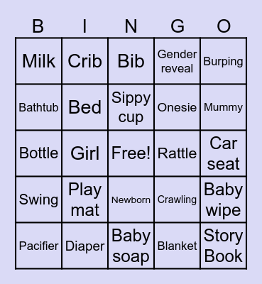BABY BINGO Card