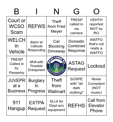 Call Receiver Bingo! Bingo Card
