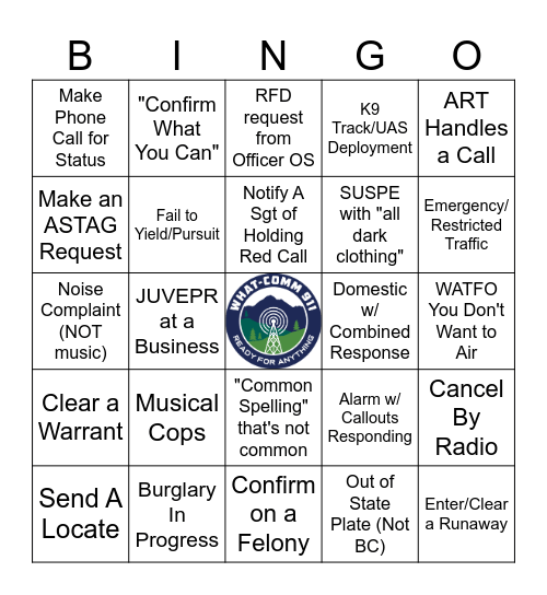 Dispatcher Bingo! Bingo Card