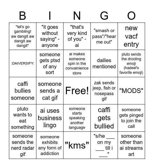 VAC Bingo 3 Bingo Card
