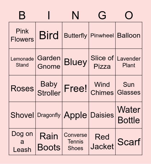 Spring in Boise Bingo Card