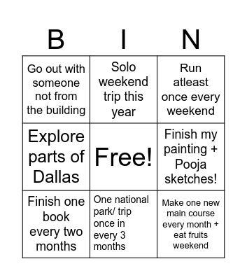 Tan tan’s bingo Card