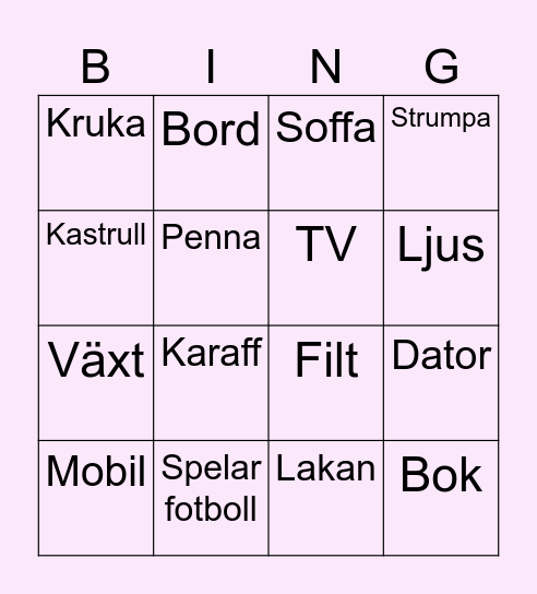 MingelBingo - hitta någon som... Bingo Card