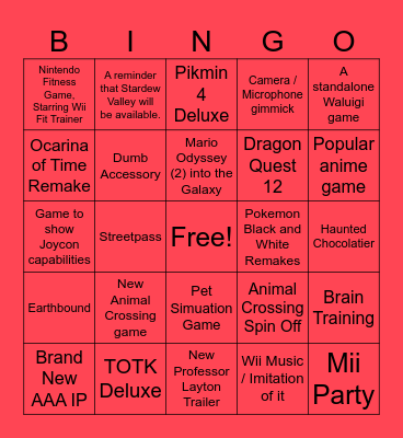 Flick Switch 2 Launch Announcements Bingo Card