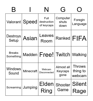 aaaaaa Bingo Card