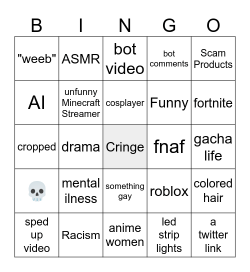 FYP Bingo Card