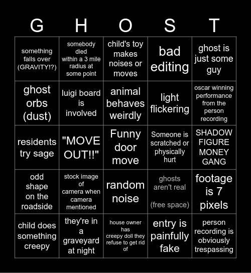 BIZARREBUB BINGO Card