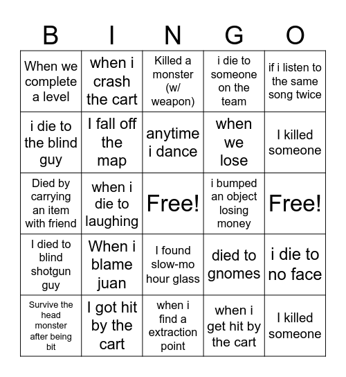 Repo Bingo Card