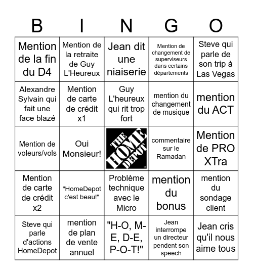 Allstar Meeting Bingo Card