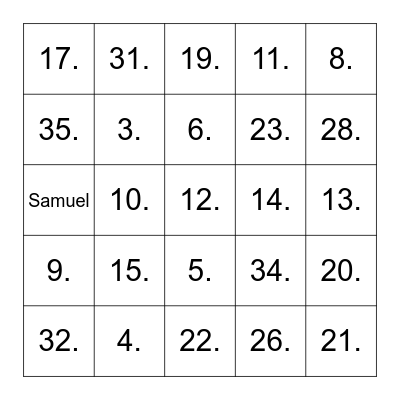 3.30.25_1 Samuel 16 Bingo Card
