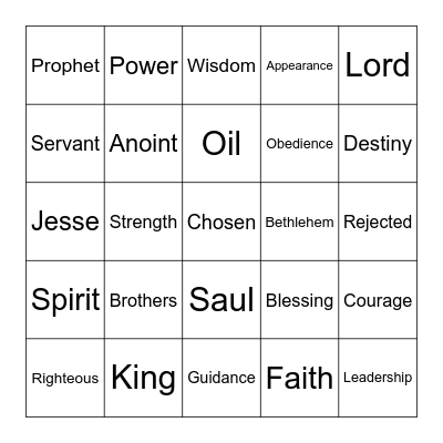 3.30.25_1 Samuel 16 Bingo Card