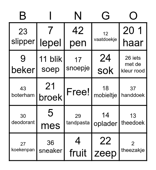 Clubkamp Appelscha Bingo Card