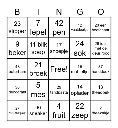 Clubkamp Appelscha Bingo Card