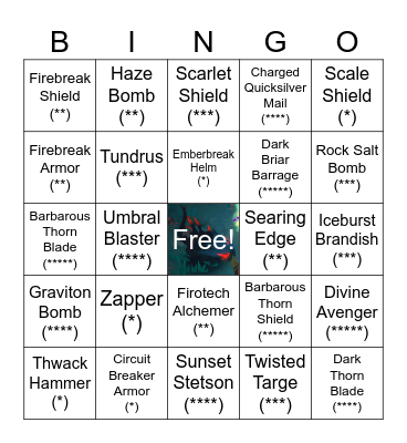 TE Basil Bingo Snarbolax Edition Bingo Card
