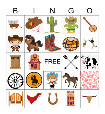 WILD WILD WEST Bingo Card