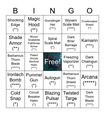 TE Basil Bingo Snarbolax Edition Bingo Card