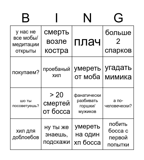 Wukong bingo Card