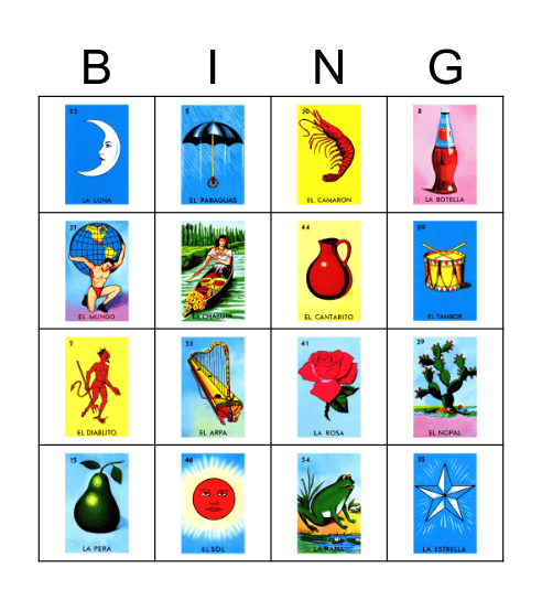 Loteria 00 Bingo Card