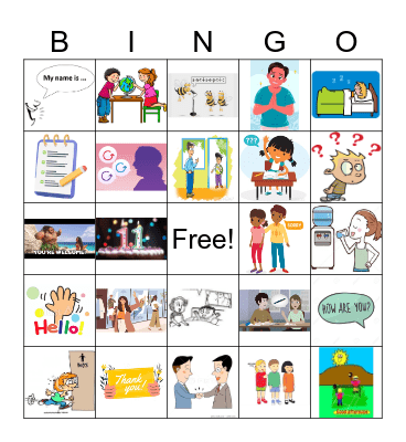 Greetings_Classroom Language Bingo Card