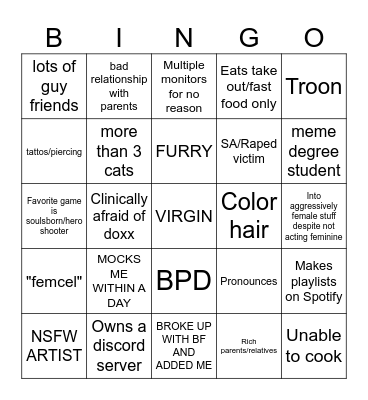 Blast from the past Bingo Card