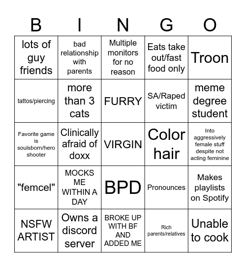 Blast from the past Bingo Card