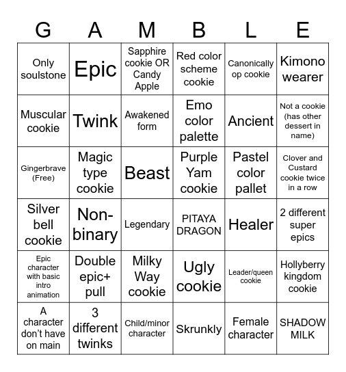 CRK GAMBLING! Bingo Card