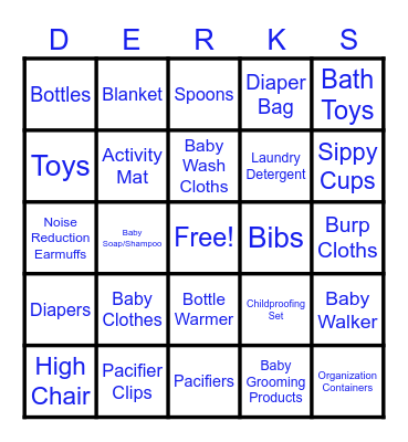 A Family Celebration!! Bingo Card