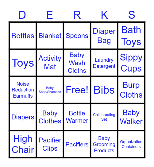 A Family Celebration!! Bingo Card