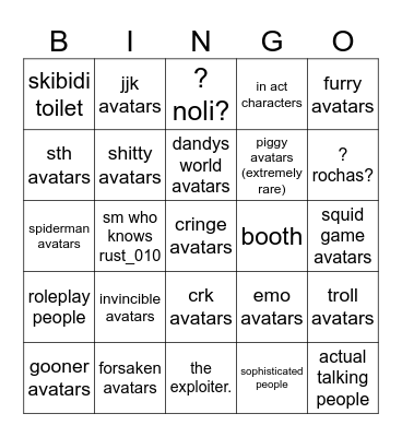 cac bingo Card