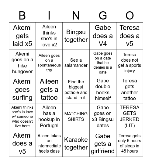 NO CONTEXT SPRING/SUMMER 2K25 Bingo Card