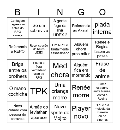 Melodia da Maresia Bingo Card
