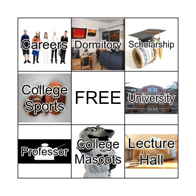 College Bingo Card