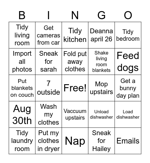 It's springhg Bingo Card
