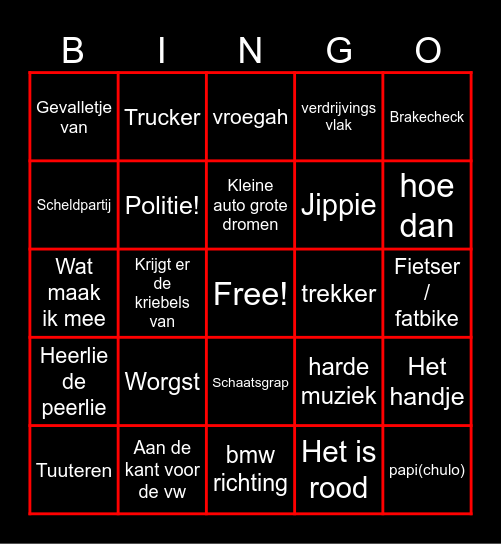 Gamemeneer Bingo Card