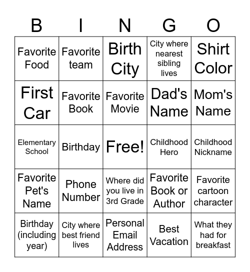 Social Engineering Bingo - Time to Reset Bingo Card