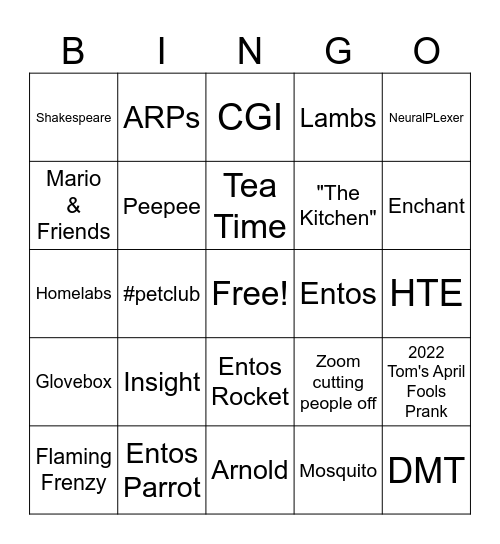 Happy 5th Iambic Birthday!! Bingo Card