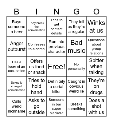 NPC Farming Bingo Card